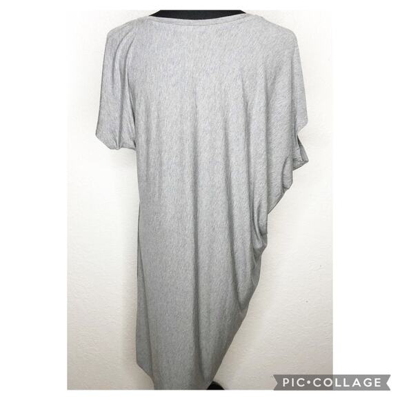 Athleta gray draped slouch jersey knit midi dress size Large - Picture 14 of 14